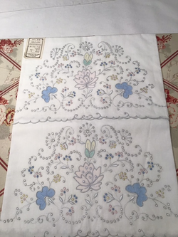 Pair of Madeira pillow cases SOLD