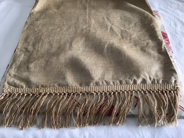 Antique natural linen laundry bag