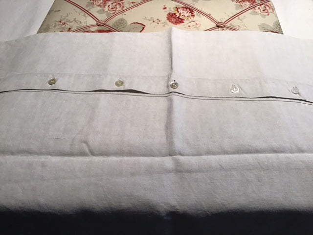 Pair of rustic homespun large European linen pillow cases/shams