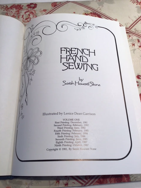 French Hand Sewing – hardcover book by Sarah Howard Stone, Vol. I