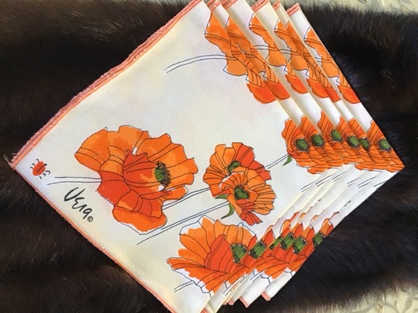 6 "Vera" mid-century luncheon napkins SOLD